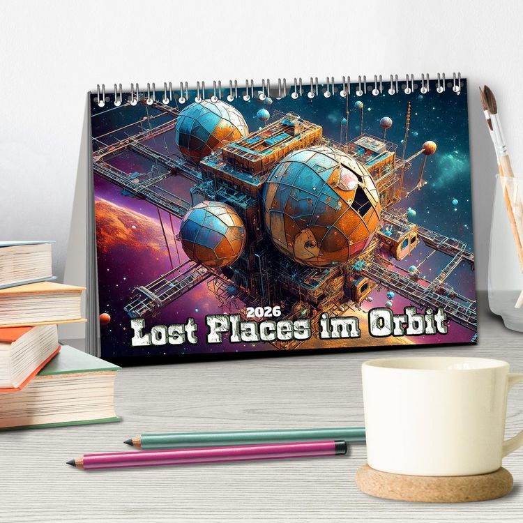 Produktbild: Lost Places im Orbit (Tischkalender 2026 DIN A5 quer), CALVENDO Monatskalender