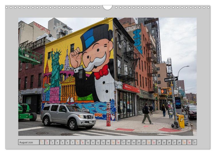 Produktbild: Street Art New York &ndash; Ikonen der Wandkunst (Wandkalender 2026 DIN A3 quer), CALVENDO Monatskalender