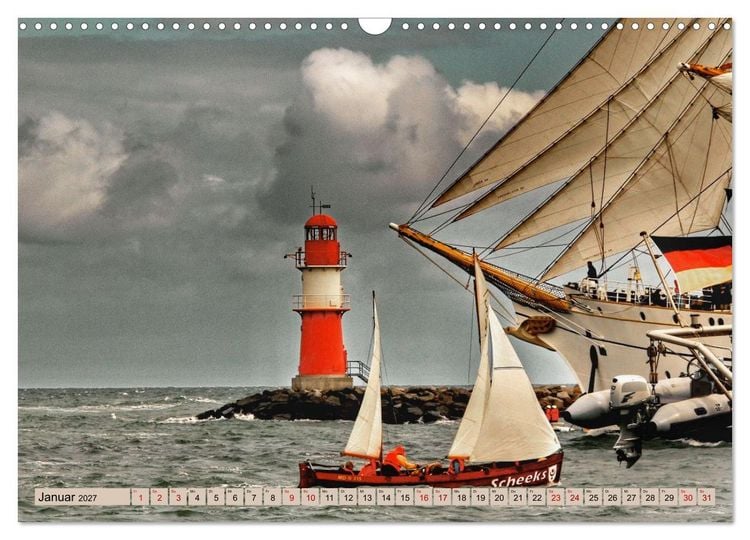 Produktbild: Hanse Sail - Rostock. Du bist so sch&ouml;n (Wandkalender 2027 DIN A3 quer), CALVENDO Monatskalender