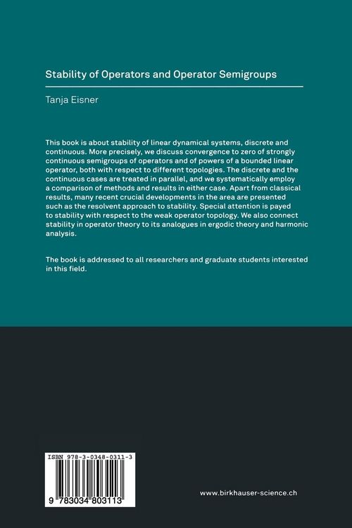 Produktbild: Stability of Operators and Operator Semigroups