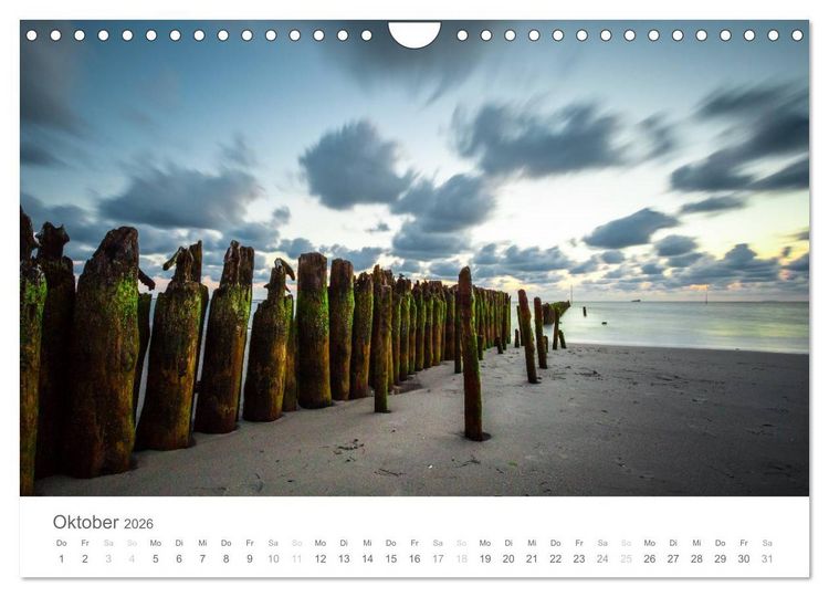 Produktbild: Nordfriesische Inselwelt - Bunte Watt- und Wolkenlandschaften (Wandkalender 2026 DIN A4 quer), CALVENDO Monatskalender