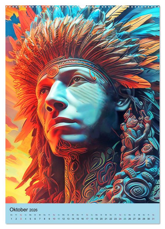 Produktbild: Manitu - KI-Illustrationen (hochwertiger Premium Wandkalender 2026 DIN A2 hoch), Kunstdruck in Hochglanz