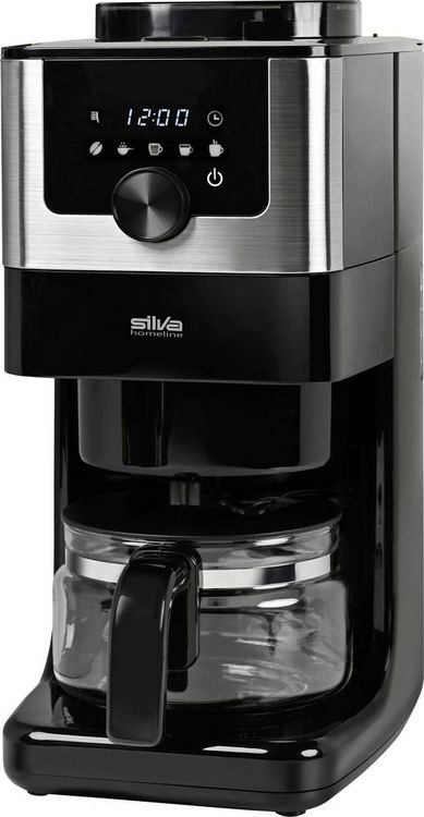 Produktbild: Silva Homeline KA-M 200 INOX Kaffeemaschine Schwarz, Inox Fassungsverm&ouml;gen Tassen=4 Display, Glaskanne, mit Filterkaffee-Funktion