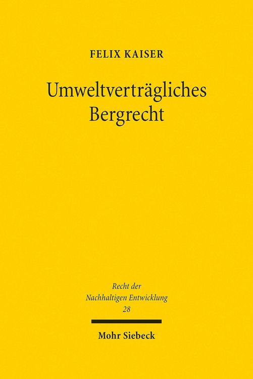 Produktbild: Umweltvertr&auml;gliches Bergrecht