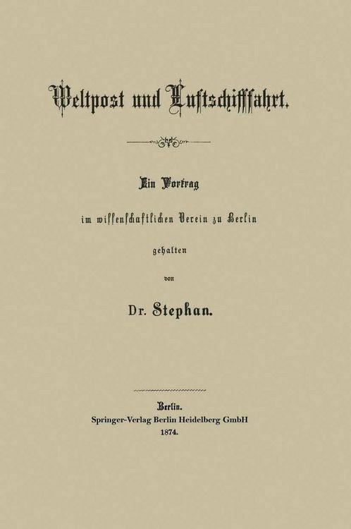 Produktbild: Weltpost und Luftschifffahrt