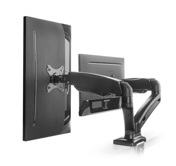 Produktbild: SpeaKa Professional Monitorhalterung SP-MM-910 2 Display(s) 43,2 cm (17") - 81,3 cm (32") Schwarz Schwenkbar, Neigbar, H&ouml;henverstellbar, Rotierbar