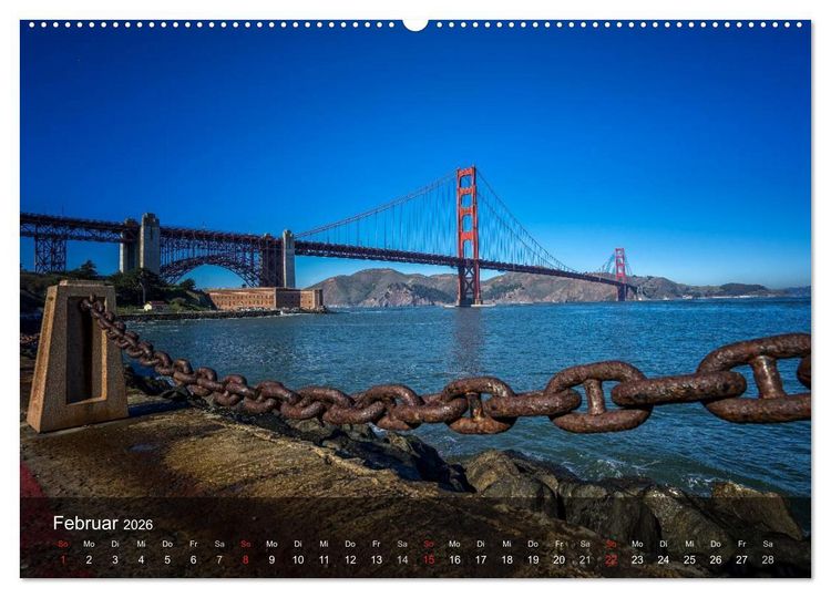 Produktbild: San Francisco Impressionen Tag und Nacht (hochwertiger Premium Wandkalender 2026 DIN A2 quer), Kunstdruck in Hochglanz
