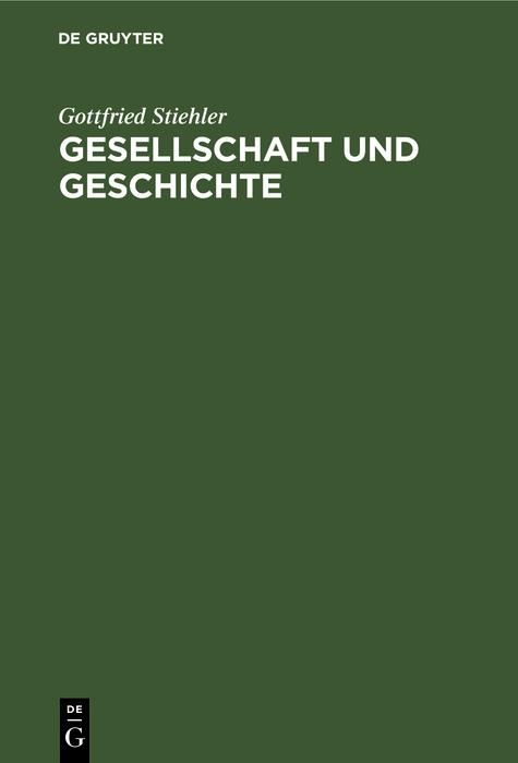 Produktbild: Gesellschaft und Geschichte