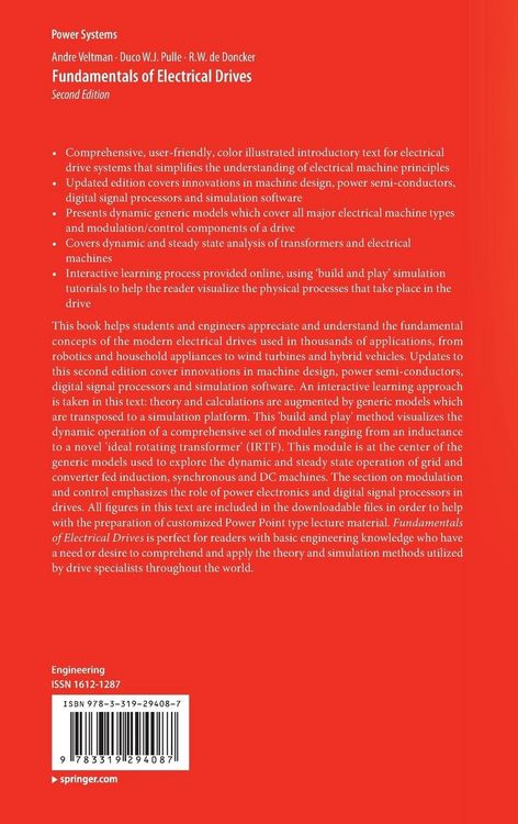 Produktbild: Fundamentals of Electrical Drives