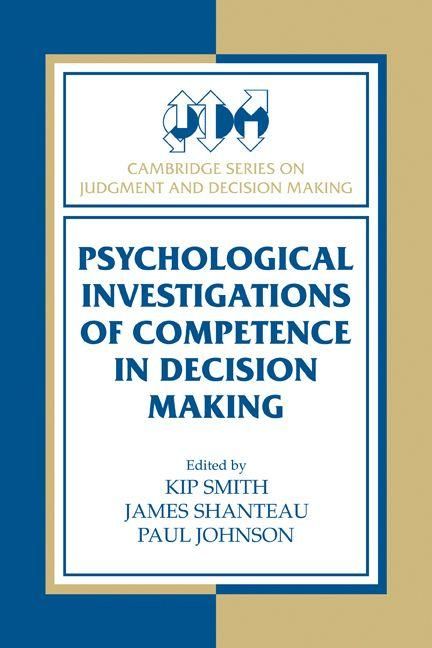 Produktbild: Psychological Investigations of Competence in Decision Making