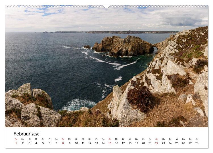 Produktbild: K&uuml;sten der Normandie und der Bretagne (Wandkalender 2026 DIN A2 quer), CALVENDO Monatskalender