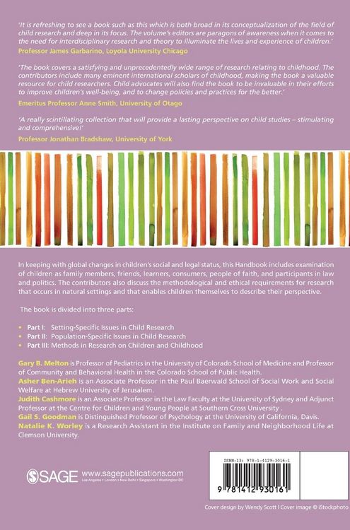 Produktbild: The SAGE Handbook of Child Research (First Edition)