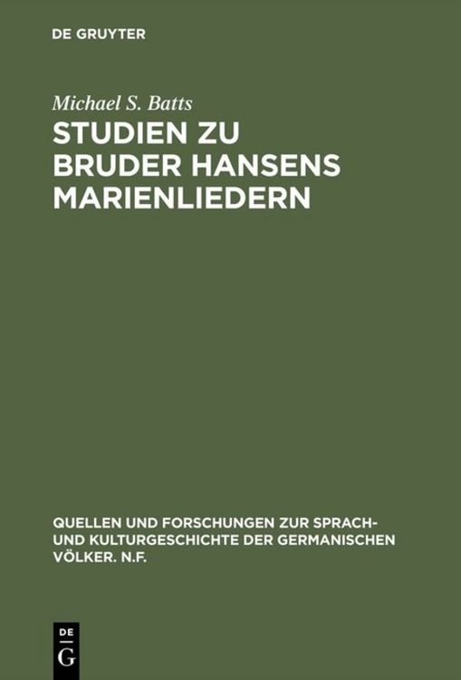 Produktbild: Studien zu Bruder Hansens Marienliedern