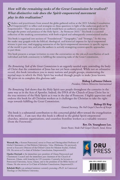 Produktbild: The Remaining Task of the Great Commission & the Spirit-Empowered Movement