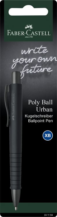 Produktbild: FABER-CASTELL Kugelschreiber Poly Ball XB Urban, stone gray, navy blue und all black sortiert