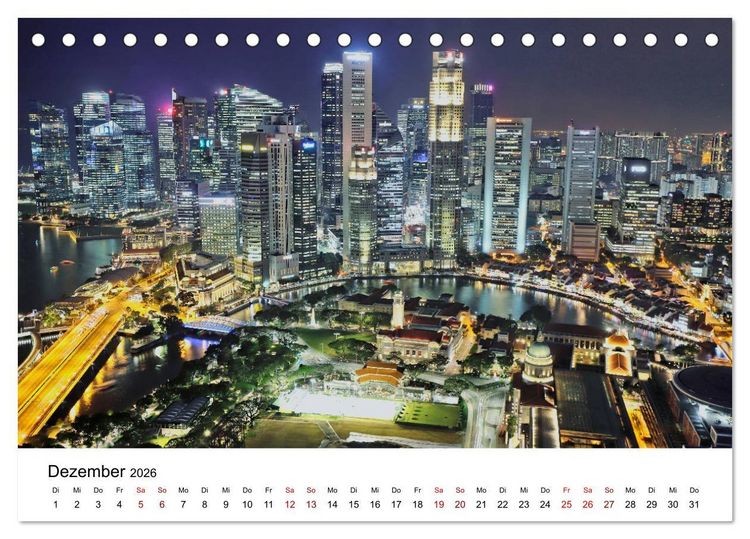 Produktbild: Singapur - Perle S&uuml;dostasiens (Tischkalender 2026 DIN A5 quer), CALVENDO Monatskalender