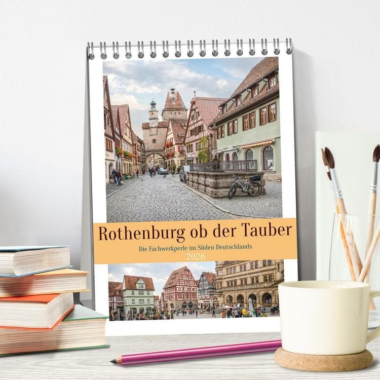 Produktbild: Rothenburg ob der Tauber (Tischkalender 2026 DIN A5 hoch), CALVENDO Monatskalender