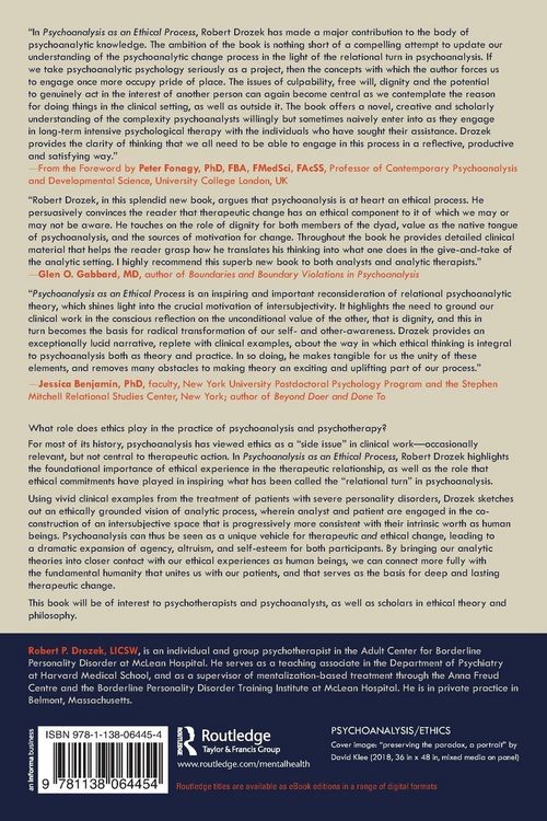 Produktbild: Psychoanalysis as an Ethical Process