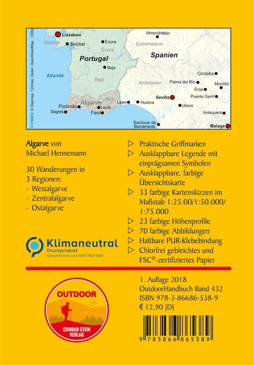 Produktbild: Algarve 30 Wanderungen zwischen Bergland und Atlantik