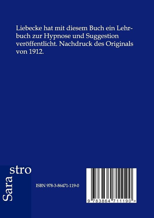 Produktbild: Praktisches Lehrbuch der Hypnose und Suggestion