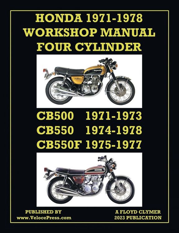 Produktbild: Honda 1971-1978 Workshop Manual 4-Cylinder Cb500, Cb550 & Cb550f Super Sport