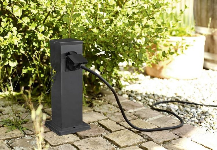 Produktbild: Heitronic 501334 Steckdosen-Verteiler Anthrazit erh&ouml;hter Ber&uuml;hrungsschutz