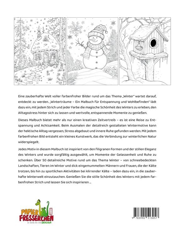 Produktbild: Wintertr&auml;ume - Ein Malbuch f&uuml;r Entspannung und Wohlbefinden