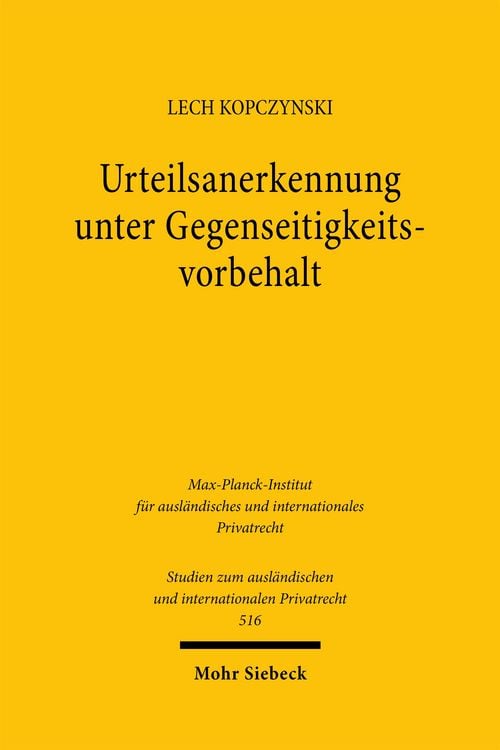Produktbild: Urteilsanerkennung unter Gegenseitigkeitsvorbehalt