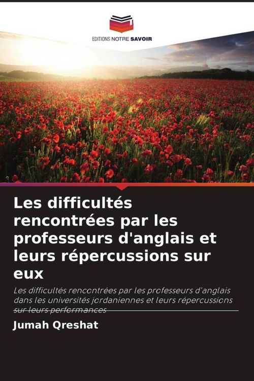 Produktbild: Les difficult&eacute;s rencontr&eacute;es par les professeurs d'anglais et leurs r&eacute;percussions sur eux