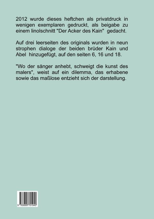 Produktbild: Der Acker des Kain