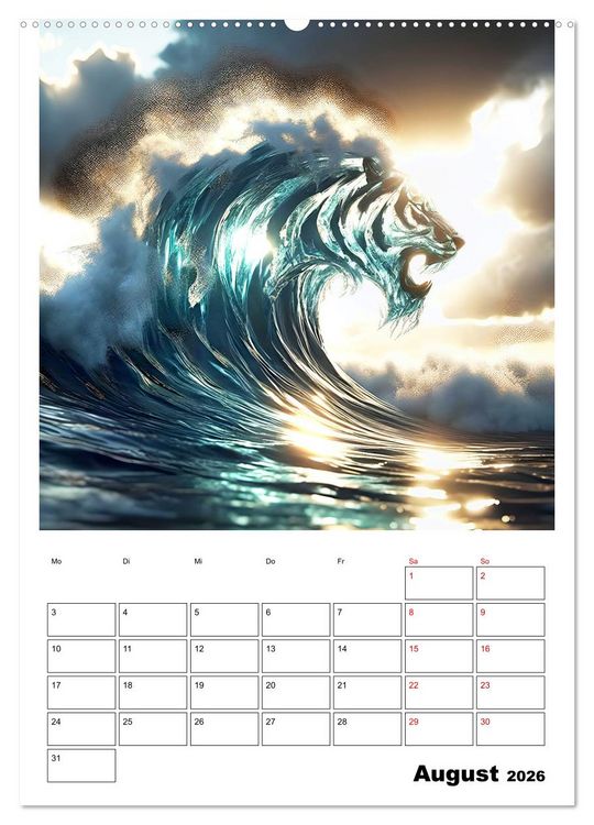 Produktbild: Wellen Illusionen (hochwertiger Premium Wandkalender 2026 DIN A2 hoch), Kunstdruck in Hochglanz