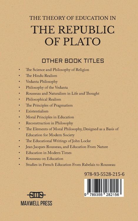 Produktbild: The Theory Of Education in The Republic Of Plato