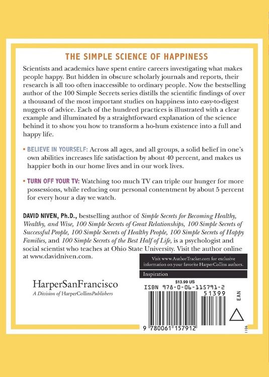 Produktbild: 100 Simple Secrets of Happy People