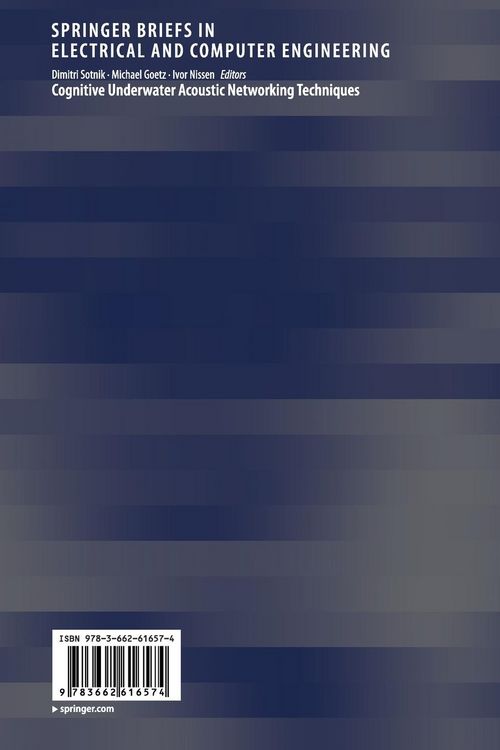 Produktbild: Cognitive Underwater Acoustic Networking Techniques