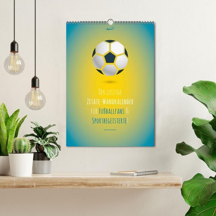 Produktbild: vollgeherzt: Der lustige Zitate-Wandkalender f&uuml;r Fu&szlig;ballfans und Sportbegeisterte! (Wandkalender 2026 DIN A3 hoch), CALVENDO Monatskalender