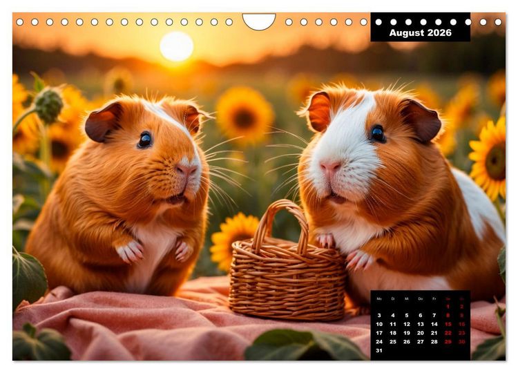 Produktbild: Meerschweinchen mal anders! (Wandkalender 2026 DIN A4 quer), CALVENDO Monatskalender