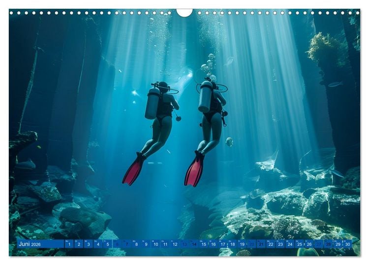 Produktbild: Erlebe mit mir verzaubernde Unterwasserwelten Tauchen (Wandkalender 2026 DIN A3 quer), CALVENDO Monatskalender