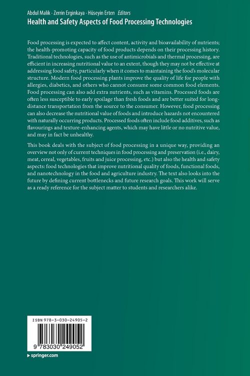 Produktbild: Health and Safety Aspects of Food Processing Technologies