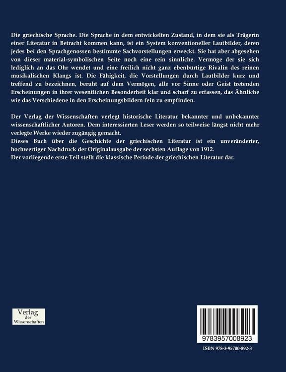 Produktbild: Geschichte der griechischen Literatur