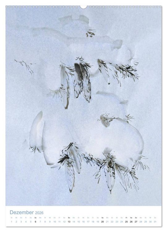 Produktbild: Jahreszeiten in Stil japanischer Malerei - Kunst (hochwertiger Premium Wandkalender 2026 DIN A2 hoch), Kunstdruck in Hochglanz