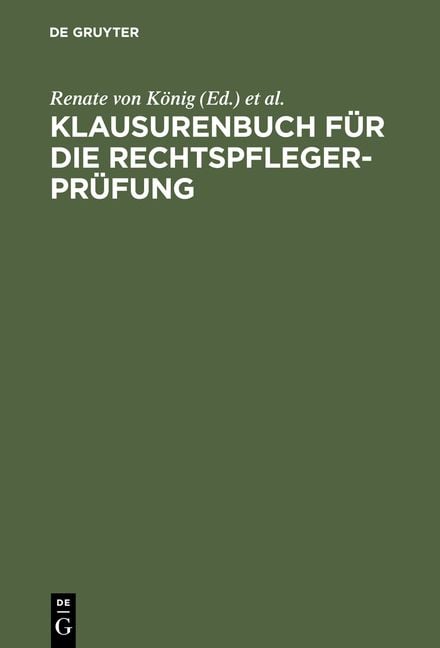 Produktbild: Klausurenbuch f&uuml;r die Rechtspflegerpr&uuml;fung