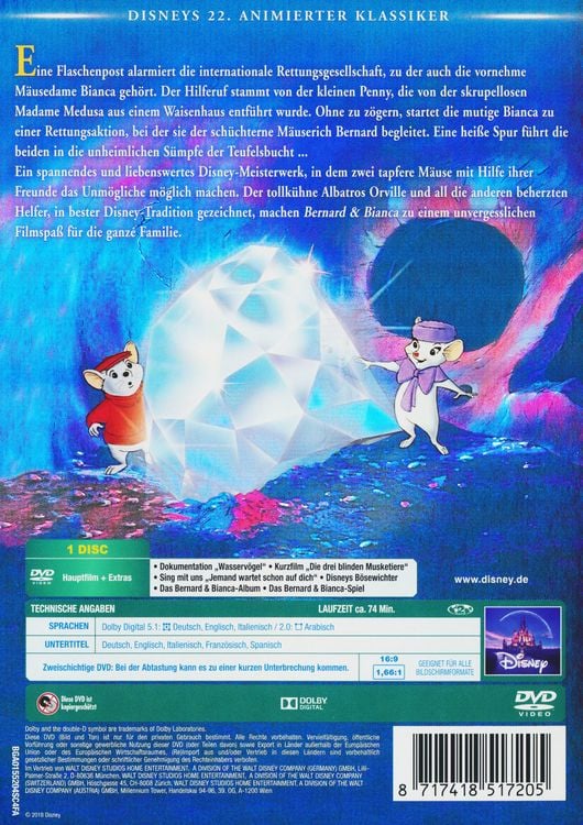 Produktbild: Bernard & Bianca - Die M&auml;usepolizei - Disney Classics
