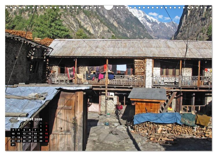 Produktbild: Nepal 2026 Menschen, Berge und G&ouml;tter zwischen Annapurna und Marsyangdi (Wandkalender 2026 DIN A3 quer), CALVENDO Monatskalender