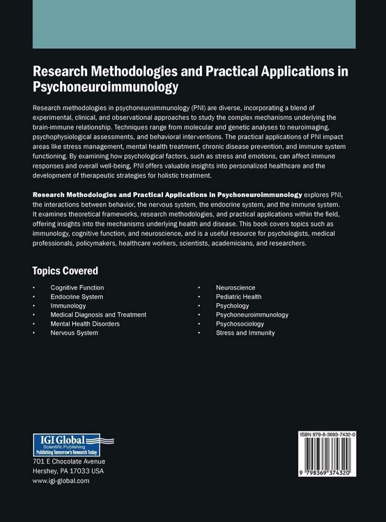 Produktbild: Research Methodologies and Practical Applications in Psychoneuroimmunology