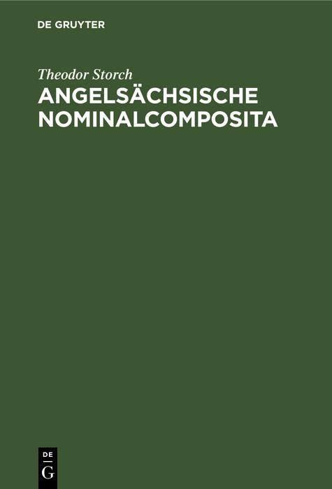 Produktbild: Angels&auml;chsische Nominalcomposita