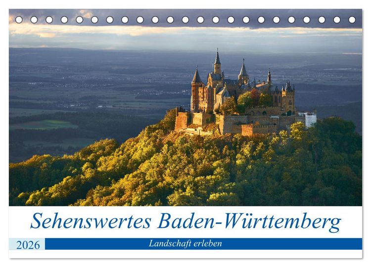 Produktbild: Sehenswertes Baden-W&uuml;rttemberg (Tischkalender 2026 DIN A5 quer), CALVENDO Monatskalender