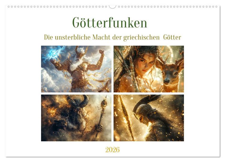 Produktbild: G&ouml;tterfunken (Wandkalender 2026 DIN A2 quer), CALVENDO Monatskalender