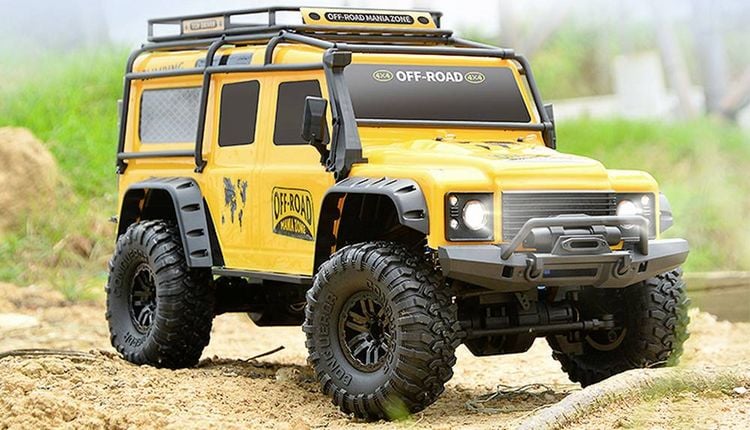 Produktbild: Amewi Dirt Climbing SUV Safari Brushed 1:10 RC Modellauto Elektro Crawler Allradantrieb (4WD) RtR 2,4 GHz Inkl. Akku und Ladeger&auml;t, mit Lichteffekt,