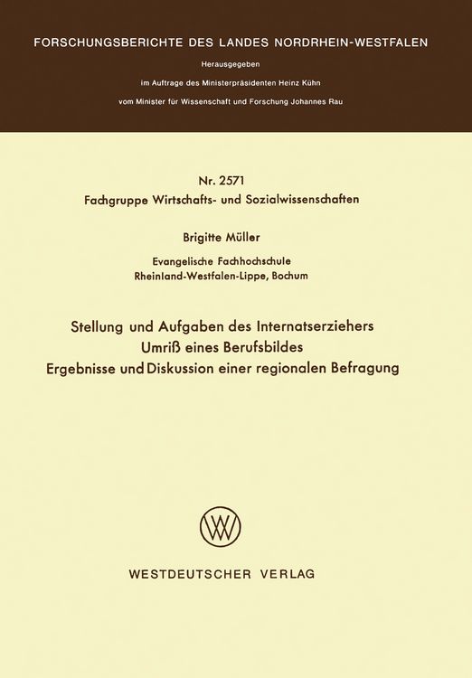 Produktbild: Stellung und Aufgaben des Internatserziehers
