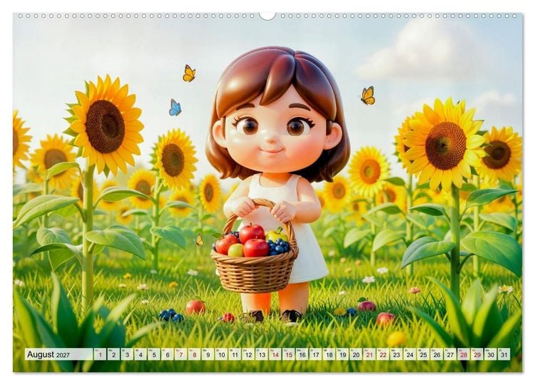 Produktbild: Kinder‑Sternzeichen - Fr&ouml;hlicher und bunter Kalender (Wandkalender 2027 DIN A2 quer), CALVENDO Monatskalender